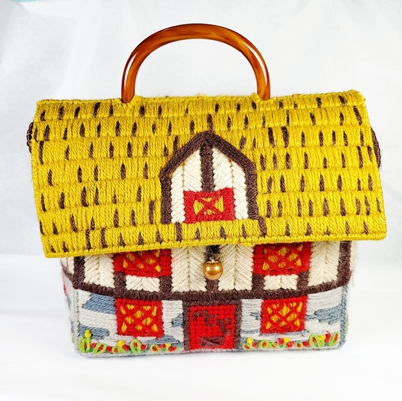 Very Interesting Vintage Bag Bakelite Handle - Picture 1 of 4